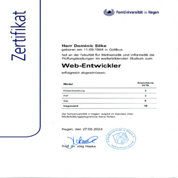 Zertifikat FernUniversität Hagen