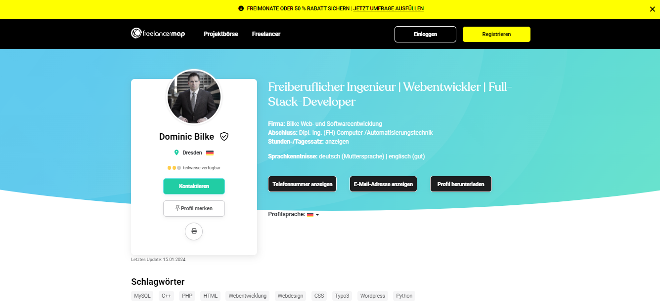 freelancermap profile